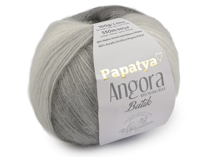 Pelote de laine Papatya Angora Batik, 100 g - 1pc