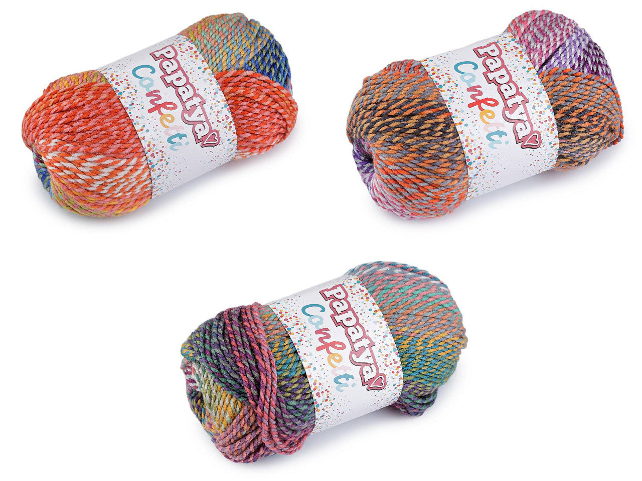 Pelote de laine Papatya Confetti, 100 g - 1pc