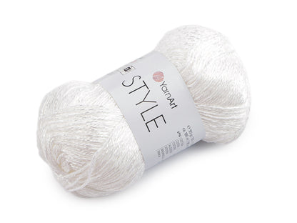 Pelote de laine en coton avec fibres de viscose, 50 g, Style - 1pc