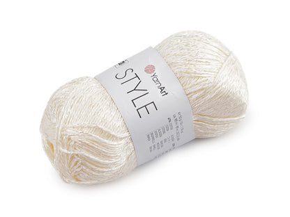 Pelote de laine en coton avec fibres de viscose, 50 g, Style - 1pc