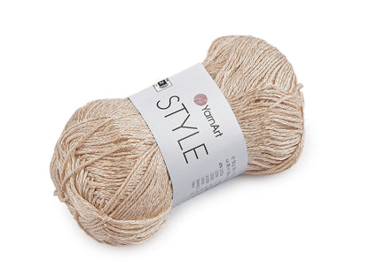 Pelote de laine en coton avec fibres de viscose, 50 g, Style - 1pc