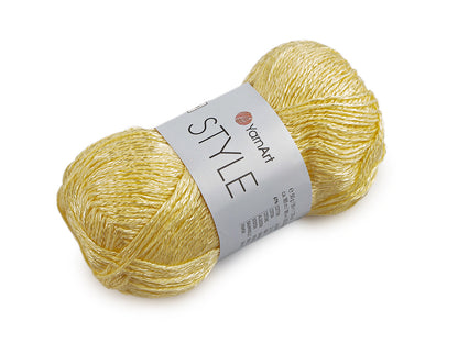 Pelote de laine en coton avec fibres de viscose, 50 g, Style - 1pc