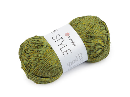 Pelote de laine en coton avec fibres de viscose, 50 g, Style - 1pc