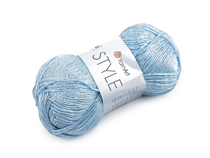 Pelote de laine en coton avec fibres de viscose, 50 g, Style - 1pc
