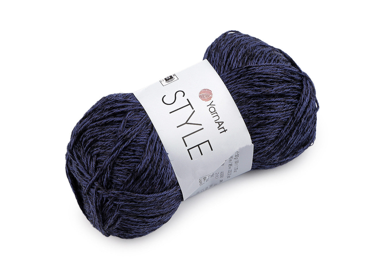 Pelote de laine en coton avec fibres de viscose, 50 g, Style - 1pc