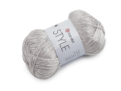 Pelote de laine en coton avec fibres de viscose, 50 g, Style - 1pc
