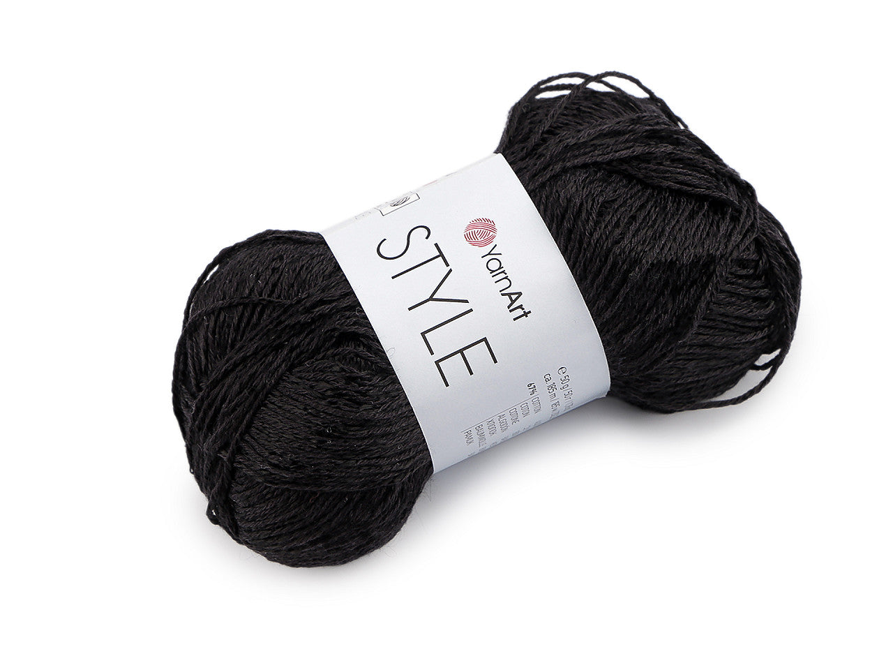 Pelote de laine en coton avec fibres de viscose, 50 g, Style - 1pc