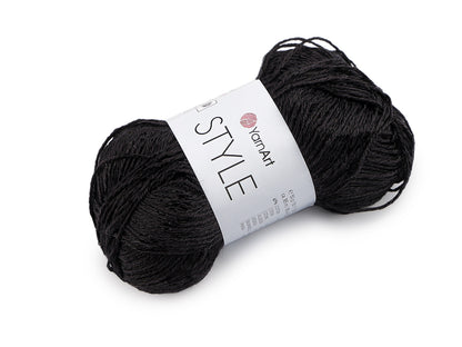 Pelote de laine en coton avec fibres de viscose, 50 g, Style - 1pc