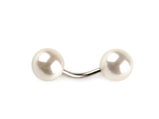Broche / Fermoir décoratif / Bouton avec perles - 6pc