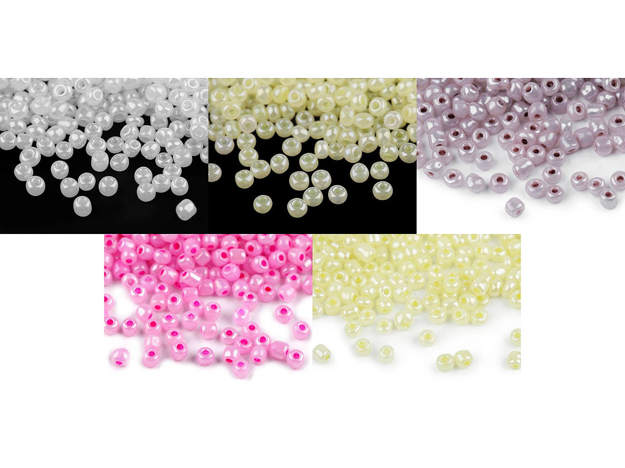 Perles de rocaille 5/0 - 4,5 mm, opaques - 50g