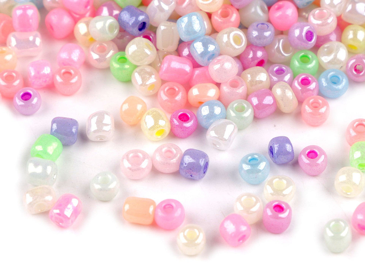 Perles de rocaille 5/0 - 4,5 mm, opaques - 50g
