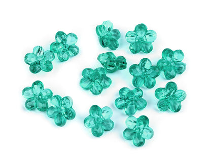 Boutons/Perles Fleurs en plastique, Ø 12 mm