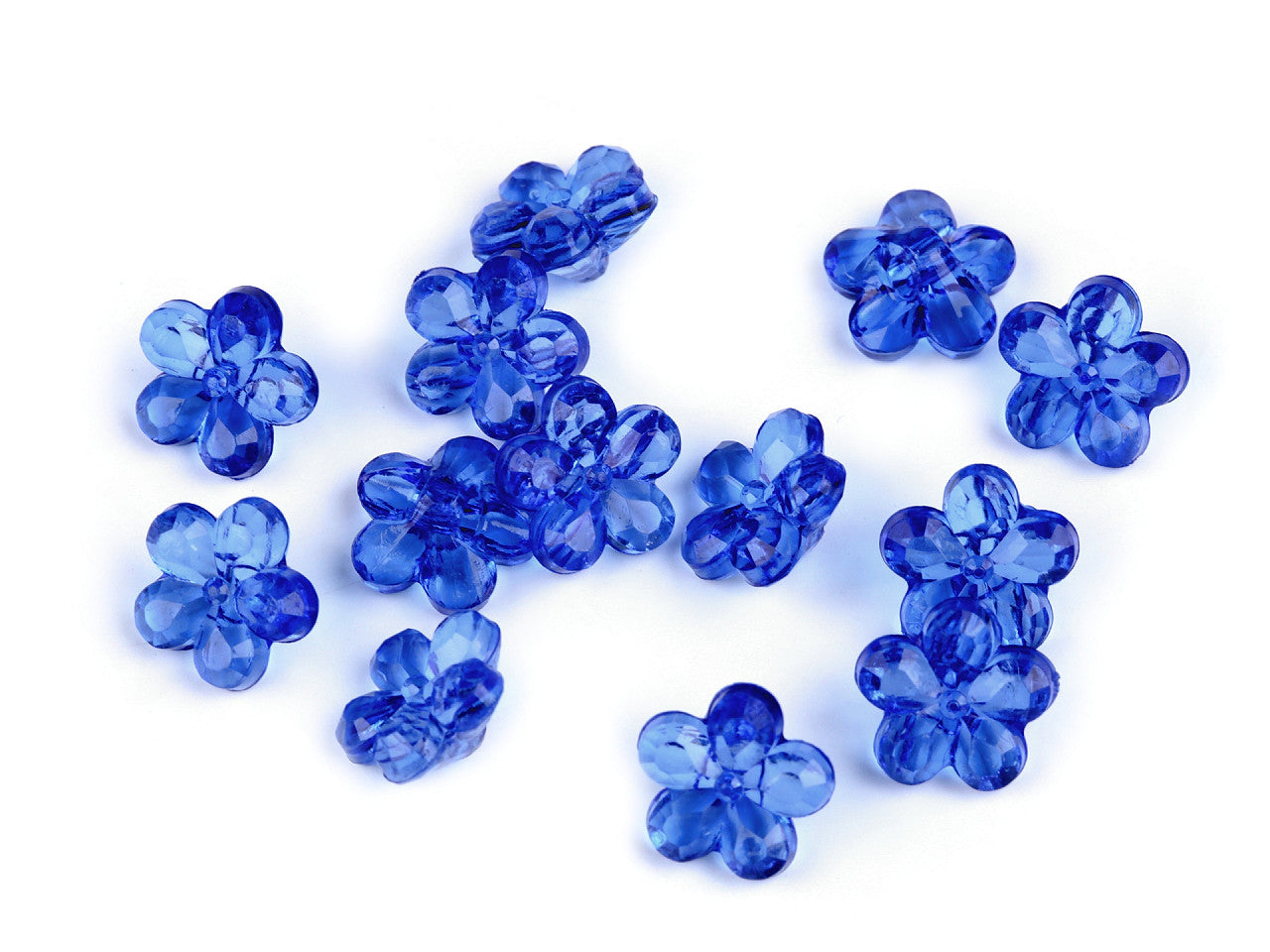 Boutons/Perles Fleurs en plastique, Ø 12 mm