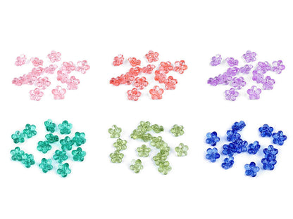 Boutons/Perles Fleurs en plastique, Ø 12 mm