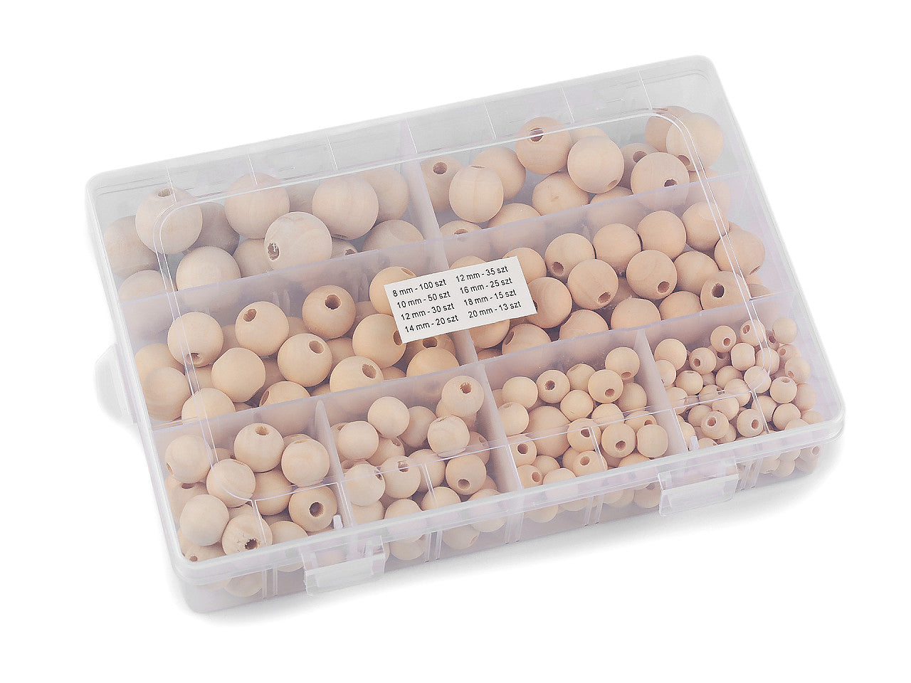 Ensemble de perles en bois dans une boîte - 1set