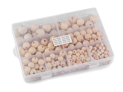 Ensemble de perles en bois dans une boîte - 1set