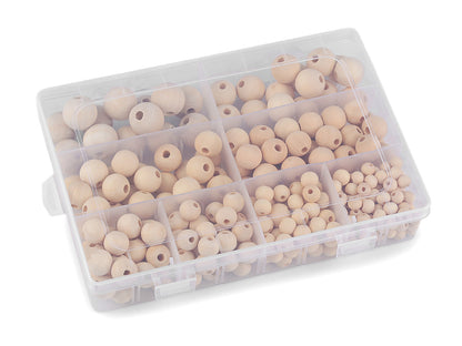 Ensemble de perles en bois dans une boîte - 1set