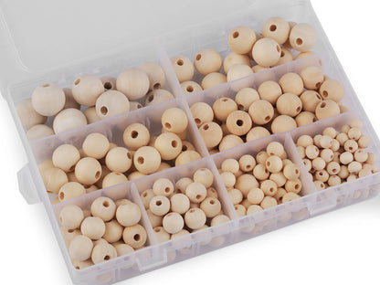 Ensemble de perles en bois dans une boîte - 1set