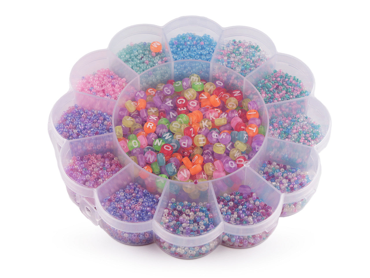Ensemble de perles et fil de nylon dans une boîte - 1set