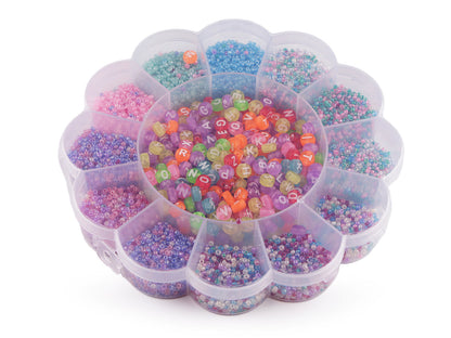 Ensemble de perles et fil de nylon dans une boîte - 1set