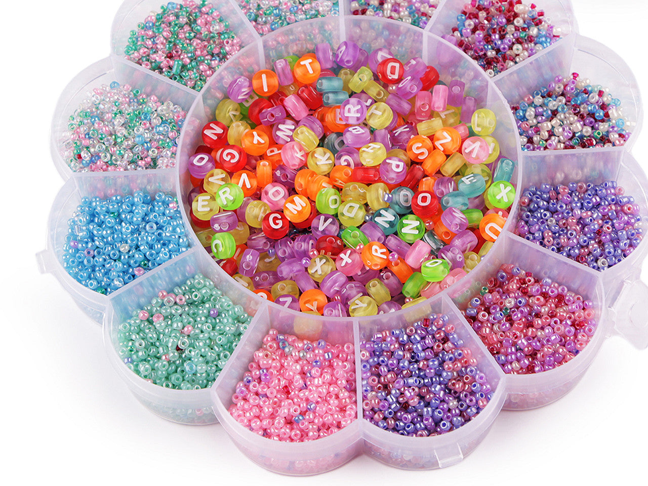 Ensemble de perles et fil de nylon dans une boîte - 1set