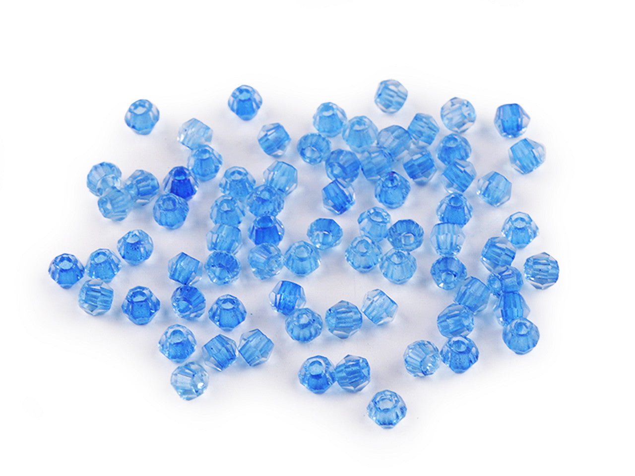 Perles de verre avec trou de traction, Ø 4 mm - 5g
