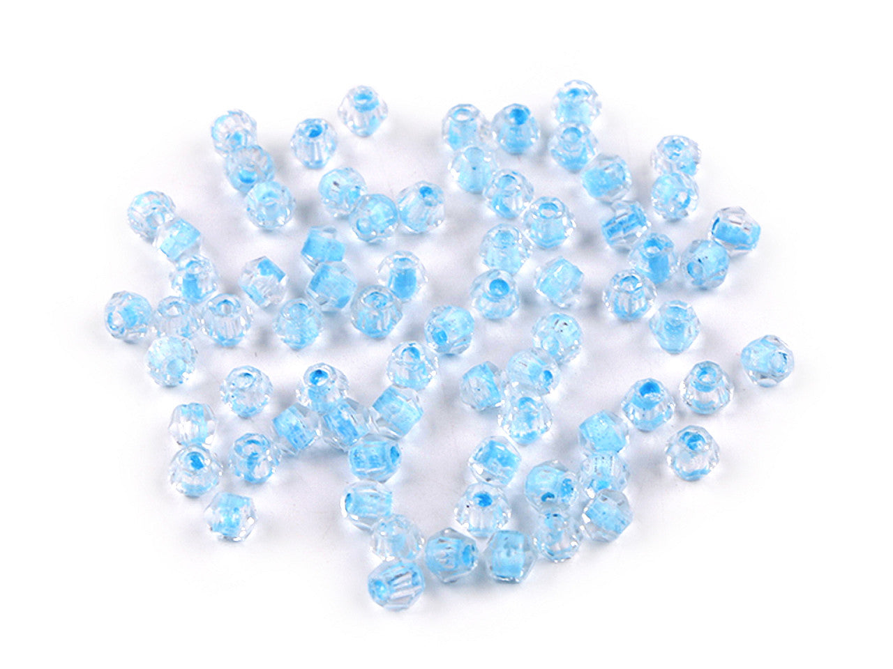 Perles de verre avec trou de traction, Ø 4 mm - 5g