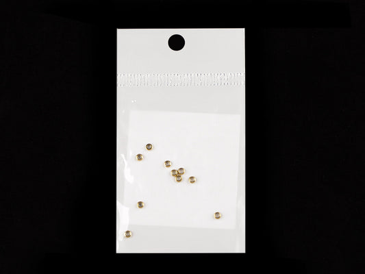 Perles de rocaille rondes en acier inoxydable, Ø 2,5 mm - 1sachet
