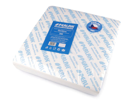Non-tissé Perlan, 32 x 32 cm, avec certification, 200 pièces - 1sachet