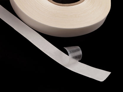 Ruban thermocollant élastique double face, largeur 20 mm, transparent - 1m