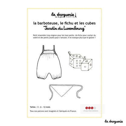 Patron couture de la barboteuse "Jardin du Luxembourg"