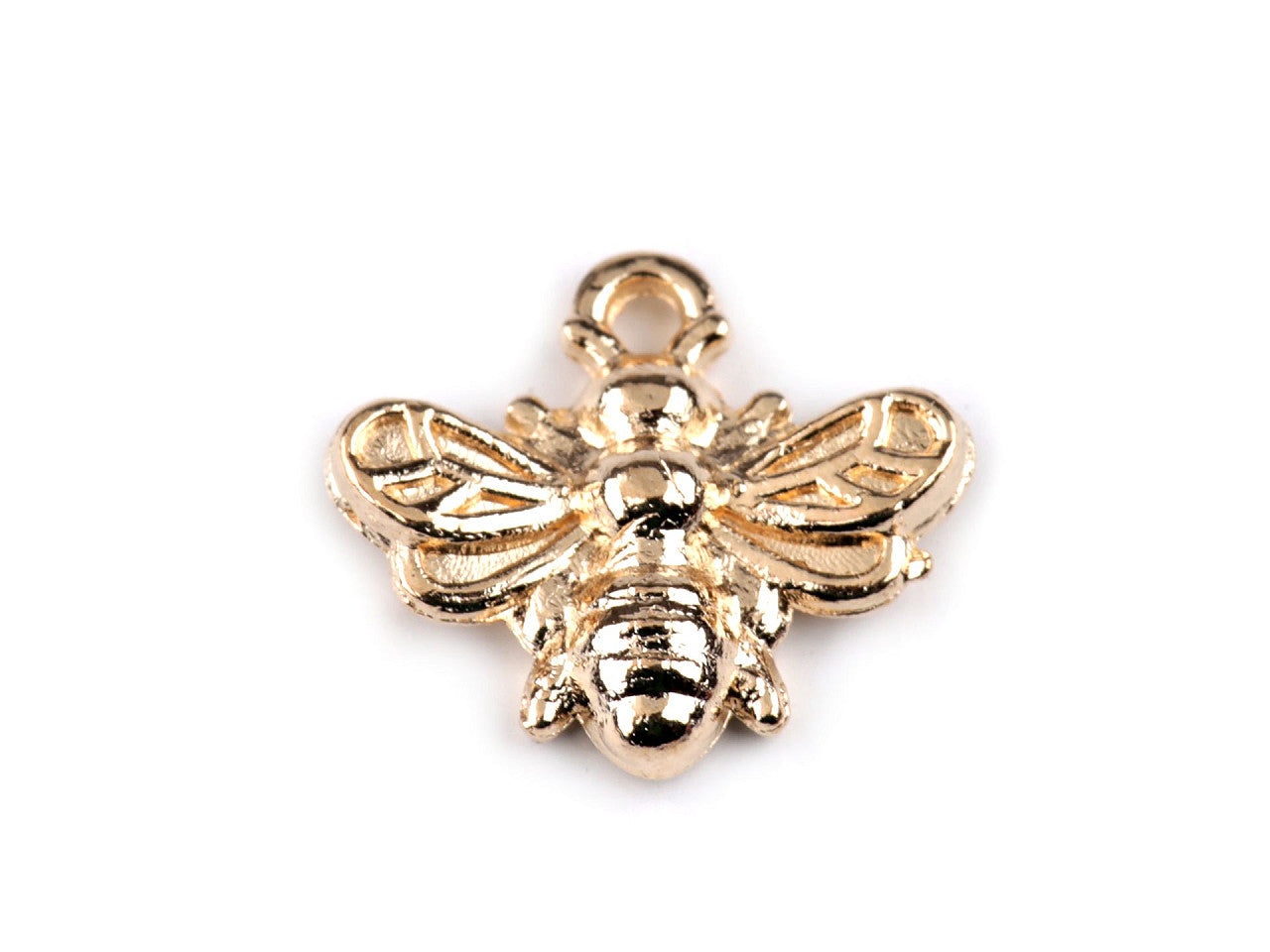 Pendentif/Tirette de FAG métallique, mini abeille, 13 x 11 mm