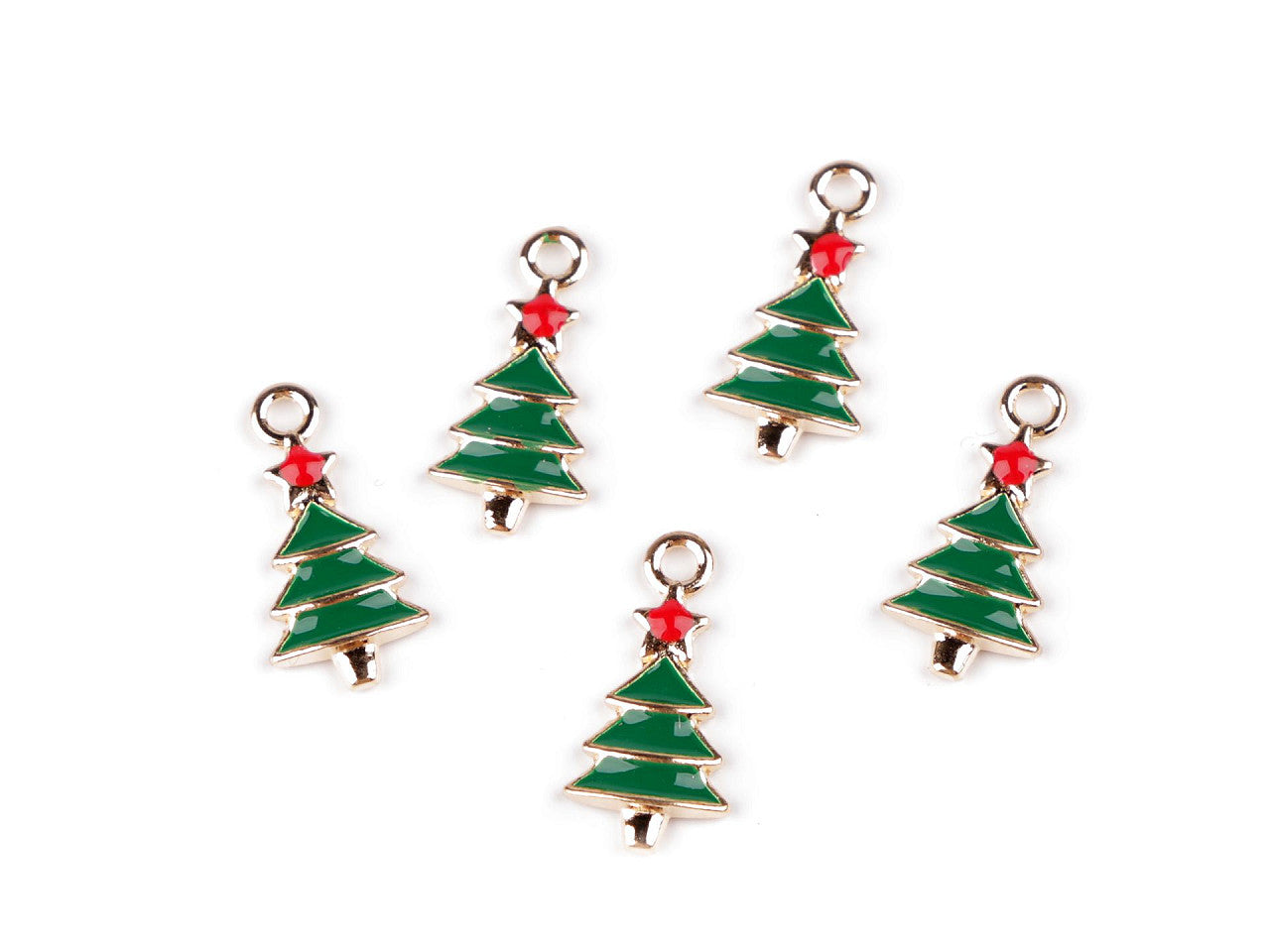 Pendentif/Tirette de fermeture éclair métallique, Sapin de Noël