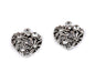 Breloque métallique/Tirette de fermeture Éclair avec strass - Cœur, Violon, Couronne - 2pc