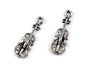Breloque métallique/Tirette de fermeture Éclair avec strass - Cœur, Violon, Couronne - 2pc