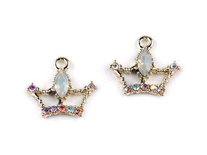 Breloque métallique/Tirette de FAG avec strass - Cœur, Violon, Couronne