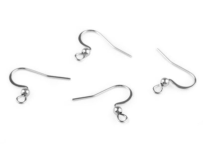 Crochet de boucle d’oreille en acier inoxydable - 4pc