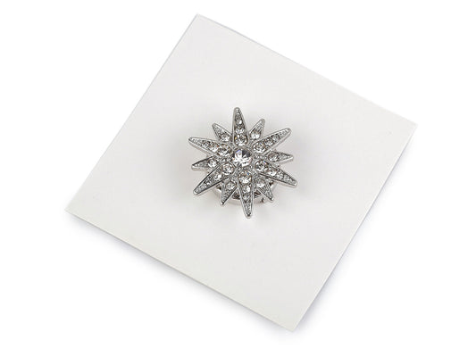 Décoration avec strass pour bouton - 1pc