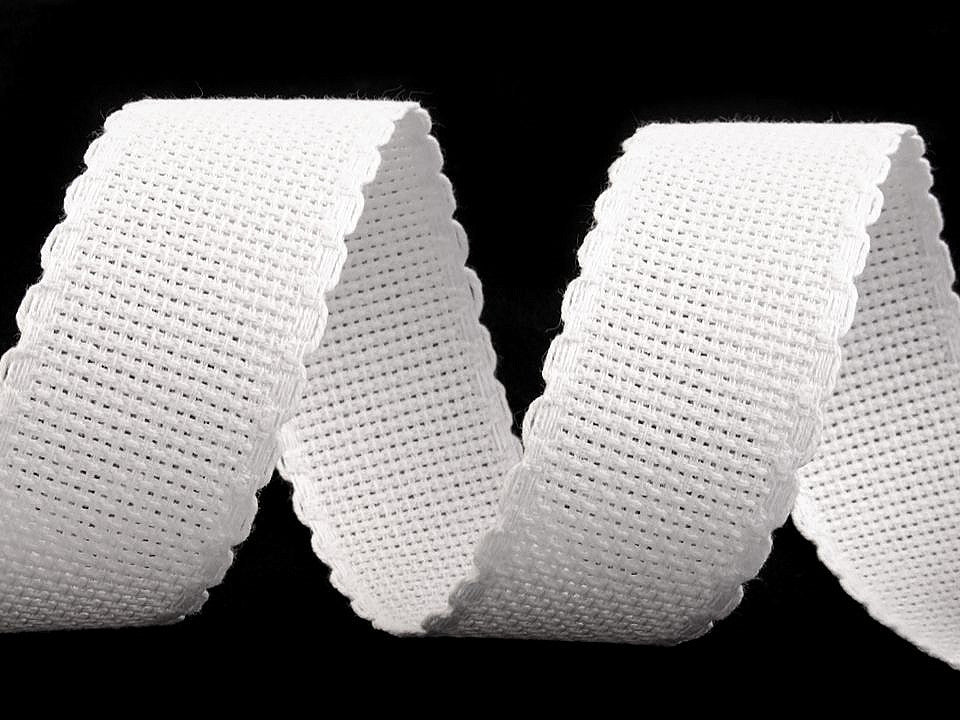 Ruban de tissu au point de croix, largeur 30 mm - 1m