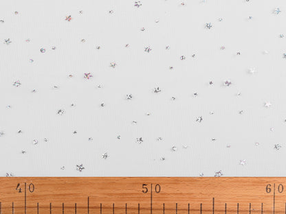 Tulle avec étoiles et hologramme - 1m