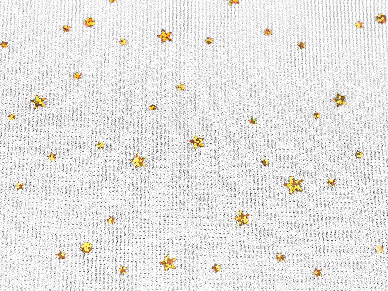 Tulle avec étoiles et hologramme - 1m