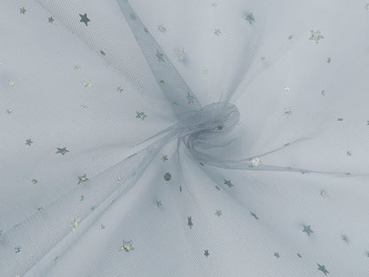 Tulle avec étoiles et hologramme - 1m