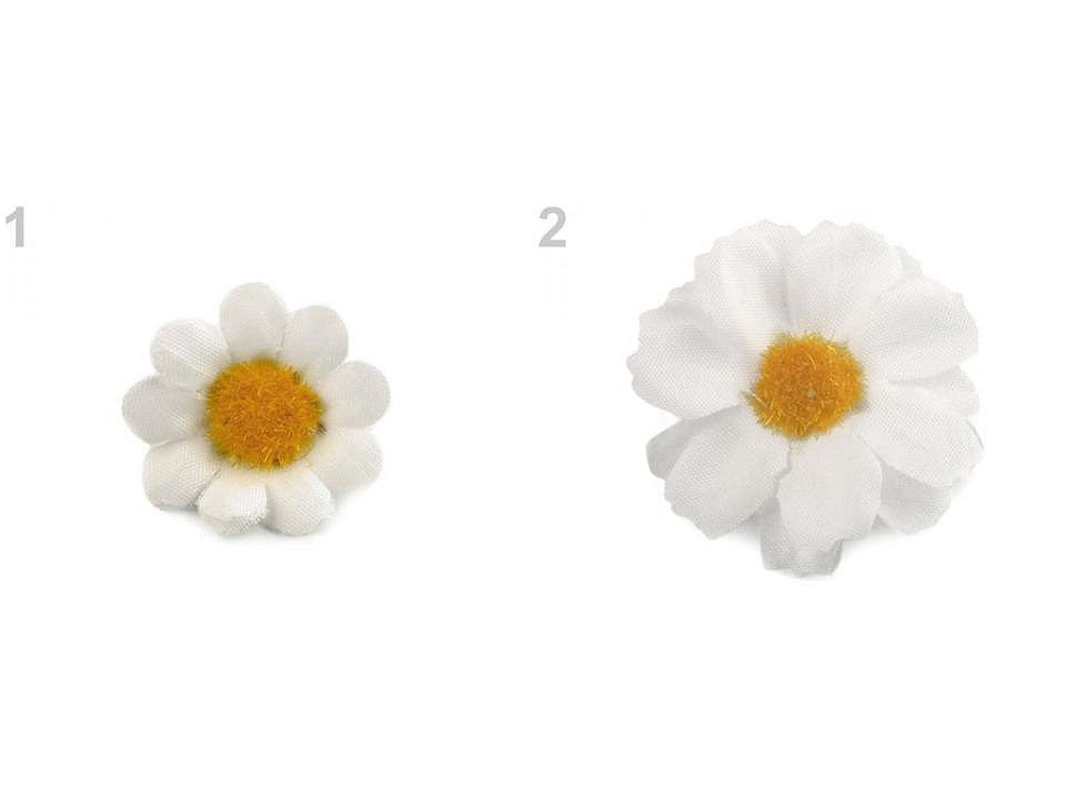 Bouton de marguerite artificielle, Ø 3, Ø 4 cm