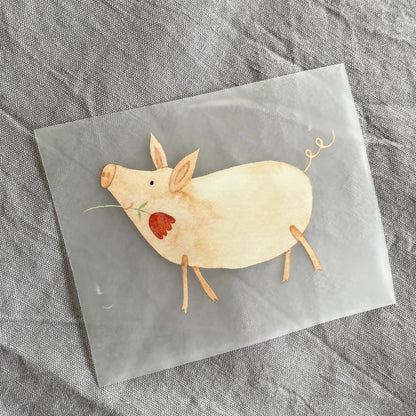 Hannahs Firlefanz - Transfert thermocollant cochon