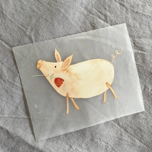 Hannahs Firlefanz - Transfert thermocollant cochon