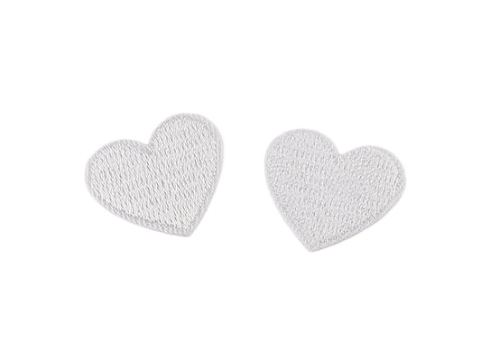 Patch thermocollant Cœur, entièrement brodé - 10pc
