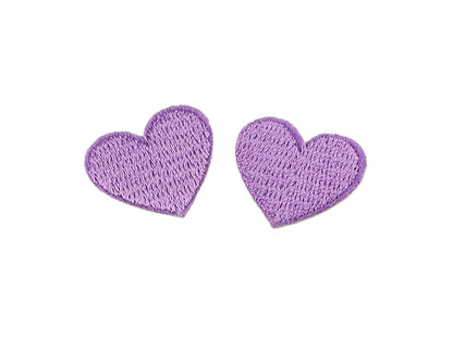 Patch thermocollant Cœur, entièrement brodé - 10pc