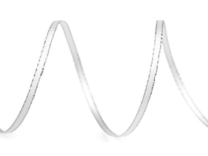 Ruban double face satiné avec lurex, largeur 3 mm, Noël