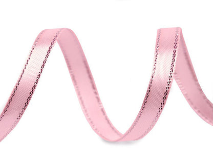 Ruban satiné de Noël avec lurex, largeur 6 mm