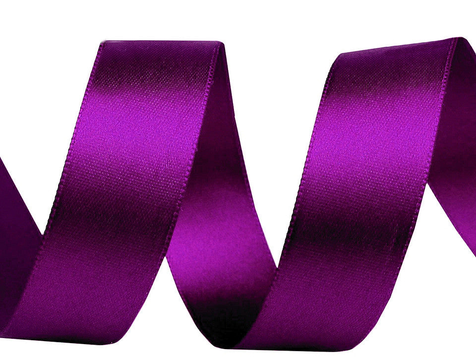Paquets de ruban satiné double face, par 5 m, largeur 24 mm